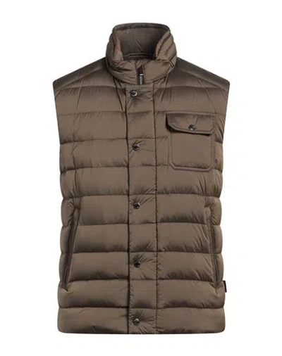 Moorer Man Vest Khaki Size 44 Polyamide, Polyurethane In Sand