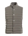 Moorer Man Vest Khaki Size 46 Polyamide, Polyester In Gray