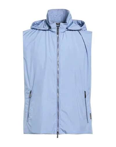 Moorer Man Vest Light Blue Size 48 Polyester