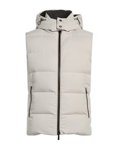 Moorer Man Vest Light Grey Size 36 Polyester In Gray