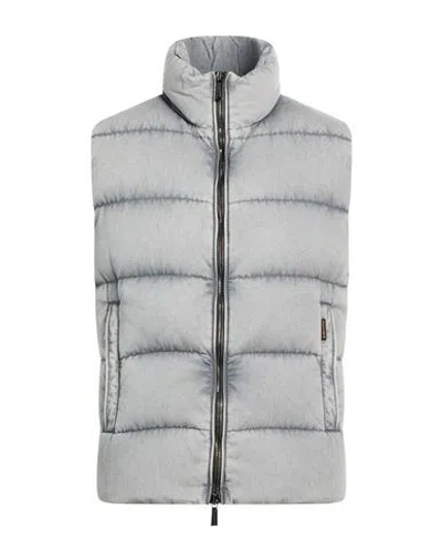 Moorer Man Vest Light Grey Size 38 Cotton In Blue