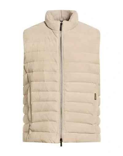 Moorer Man Vest Light Grey Size 48 Cow Leather In Gray