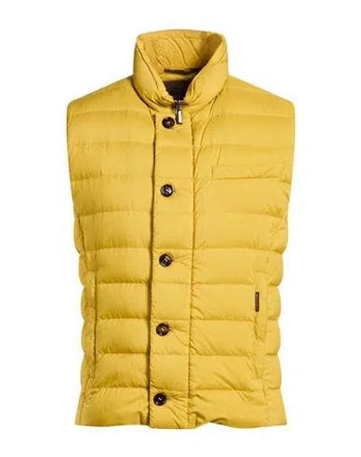 Moorer Man Vest Marigold Size 38 Polyamide, Polyurethane In Yellow