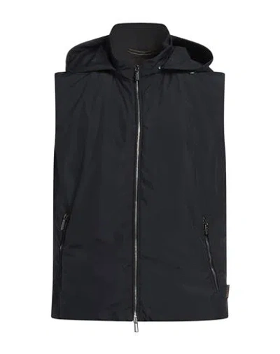 Moorer Man Vest Midnight Blue Size 36 Polyester In Blue