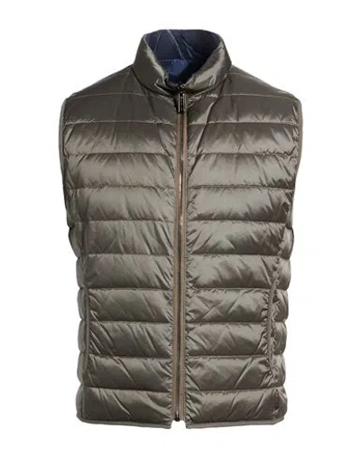 Moorer Man Vest Military Green Size 38 Polyamide In Brown