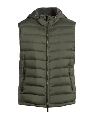 Moorer Man Vest Military Green Size 46 Polyamide, Polyurethane