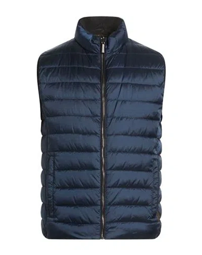 Moorer Man Vest Navy Size 38 Polyamide In Blue