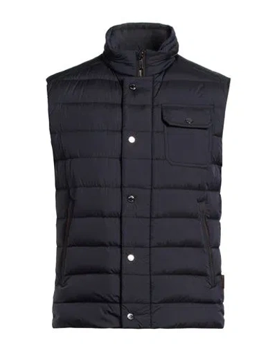 Moorer Man Vest Navy Size 38 Polyamide, Polyurethane In Blue