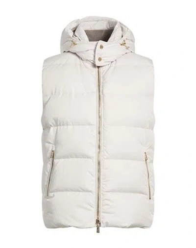 Moorer Man Vest Off White Size 40 Polyester In Transparent