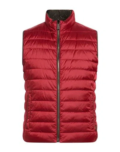 Moorer Man Vest Red Size 38 Polyamide