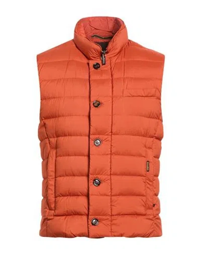 Moorer Man Vest Rust Size 38 Polyamide, Polyurethane In Red