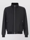 Moorer Manetti Polyester Jacket High Collar In Black