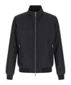Moorer Manetti Polyester Jacket High Collar In Black