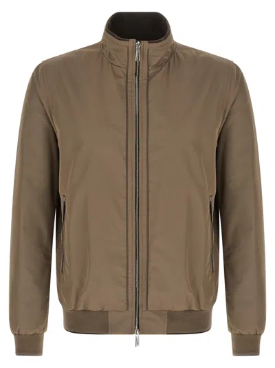 Moorer Manetti-wk Bomber Jacket In Brown