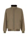 Moorer Polyester Manetti Jacket High Collar Design In Brown