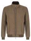 Moorer Water-repellent Polyester Jacket In Beige