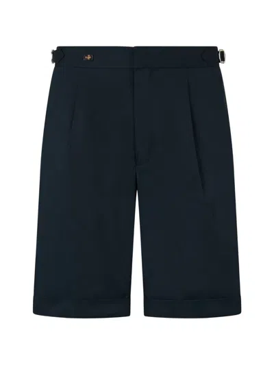 Moorer Manfredi Buckle Bermuda Shorts In Blue