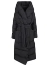 Moorer Long-sleeved Hooded Down Jacket In Black