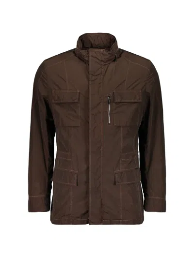 Moorer Manolo Multi-pocket Jacket In Brown