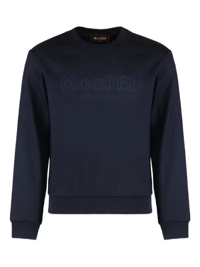 Moorer Marten-jt Embroidered Sweatshirt In Animal Print
