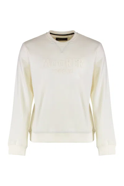 Moorer Marten Virgin Wool Sweater In White