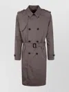 Moorer Marvin Double-breasted Belted Jacket In Gray