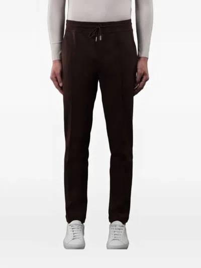 Moorer Matthew Drawstring Track Pants In Brown