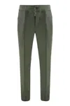 Moorer Matthew Virgin Wool Track Pants In Green
