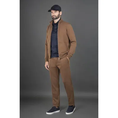 Moorer Men's Brown Zip Up Jacket