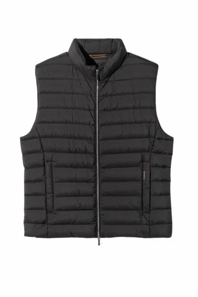 Moorer Men's Calaf Stand Collar Down Vest In Nero In Black