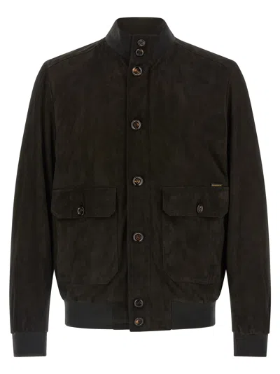 Moorer Men's Carlos Bomber Jacket In Brown