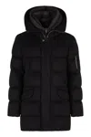 Moorer Hooded Padded Jacket In Black
