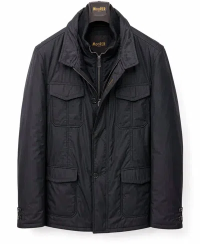 Moorer Men's Famas Polyester Coat In Black