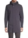 Moorer High Neck Padded Jacket With Cuff Straps In Gray
