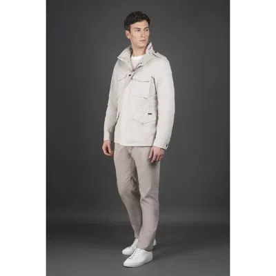 Moorer Men's Light Beige Field Jacket In Gray