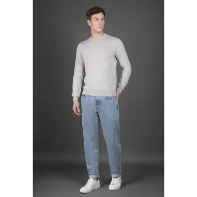 Moorer Men's Light Grey Crewneck Sweater In ["grey","silver Tone"]