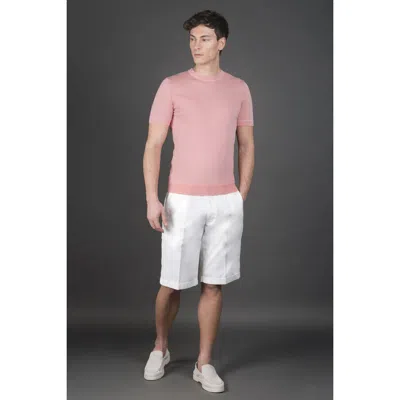Moorer Men's Light Pink Short Sleeve Sweater