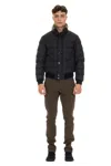 Moorer Bomber Down Jacket In Blue