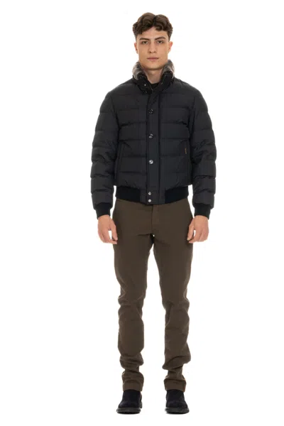 Moorer Bomber Down Jacket In Multi