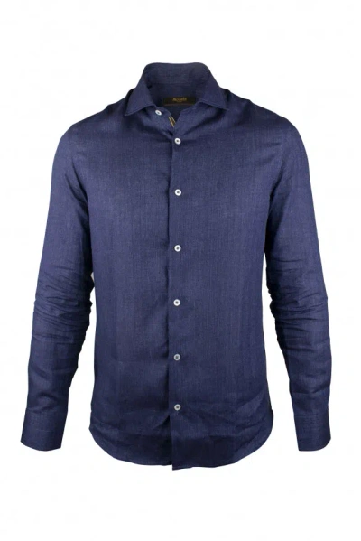 Moorer Men Shirt In Blue