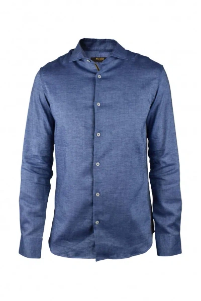 Moorer Men Shirt In Blue