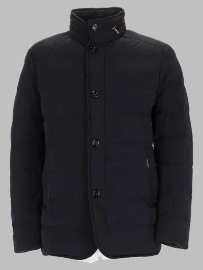 Moorer Men's Stretch Nylon Blend Trench Coat In Blue