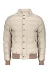 Moorer Button-embellishment Padded Jacket In Neutral