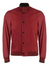 Moorer Long-sleeved Pilot Jacket In Red