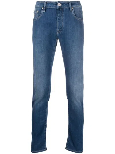 Moorer Slim-fit Denim Trousers In Blue