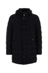 Moorer Midnight Blue Nylon Blend Calandri Down Jacket In Animal Print