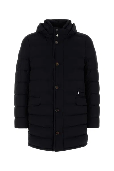 MOORER MOORER MIDNIGHT BLUE NYLON BLEND CALANDRI DOWN JACKET