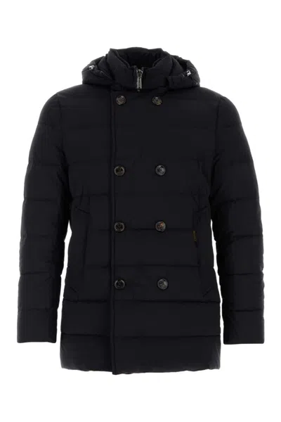 Moorer Midnight Blue Nylon Blend Florio Down Jacket In Black