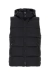 Moorer Black Nylon Fire Down Jacket In Dark Blue