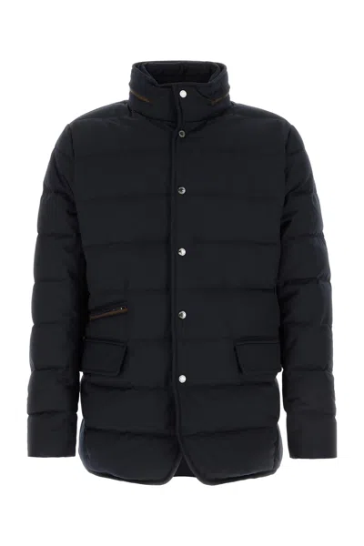 Moorer Midnight Blue Polyester Blend Ilvo Down Jacket In Black